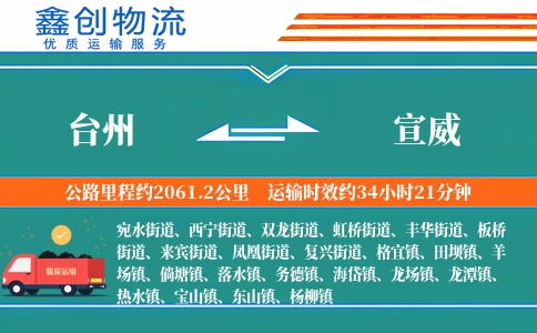 台州到宣威物流公司