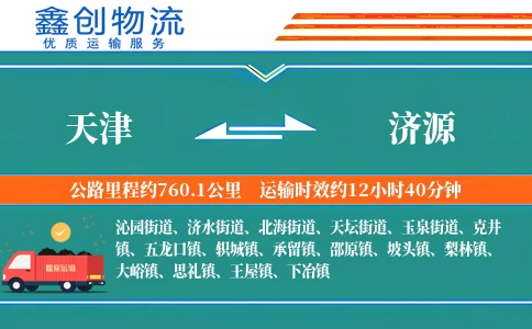 天津到济源物流公司