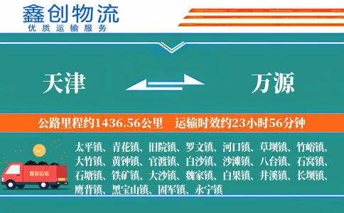 天津到万源物流公司