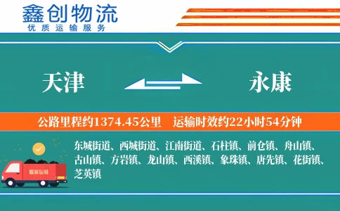 天津到永康物流公司