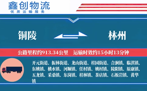 铜陵到林州物流公司