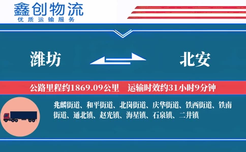 潍坊到北安物流公司