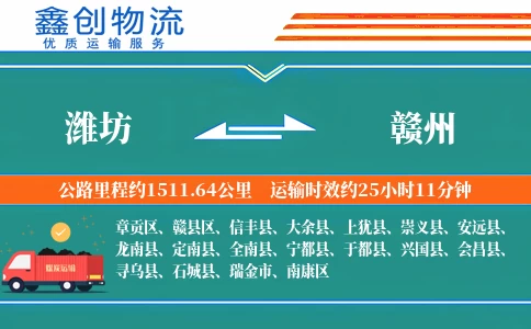 潍坊到赣州物流公司