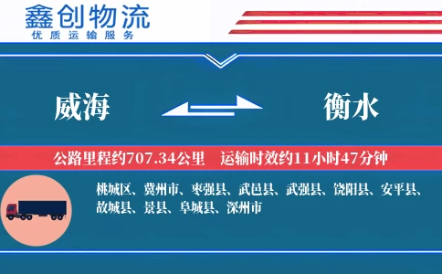 威海到衡水物流公司