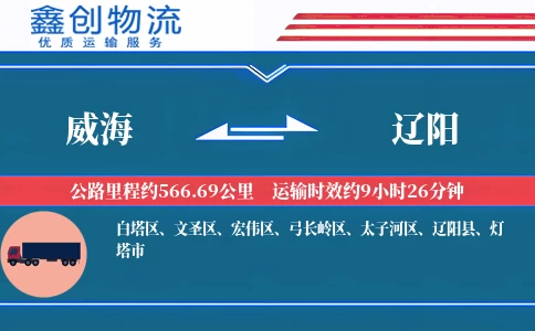 威海到辽阳物流公司