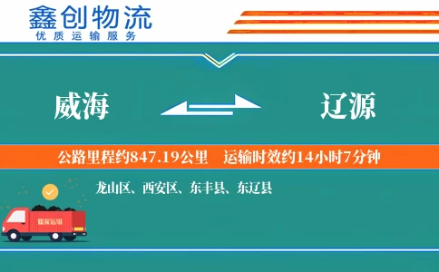 威海到辽源物流公司