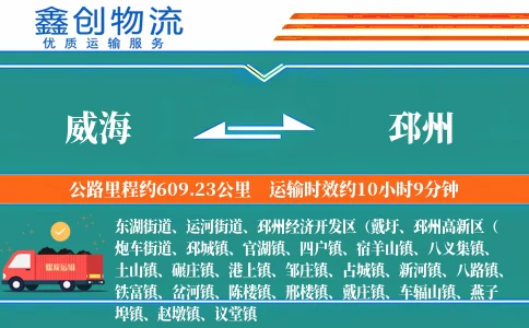 威海到邳州物流公司