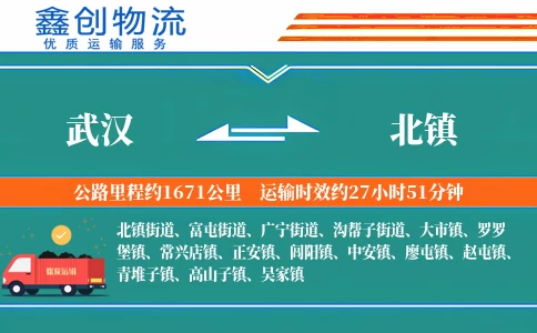 武汉到北镇物流公司