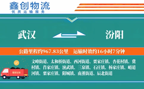 武汉到汾阳物流公司