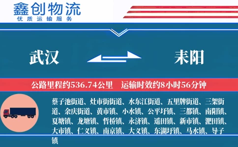 武汉到耒阳物流公司