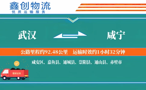 武汉到咸宁物流公司