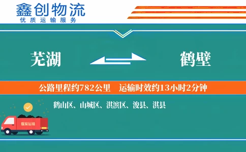 芜湖到鹤壁物流公司