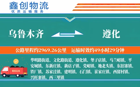 乌鲁木齐到遵化物流公司