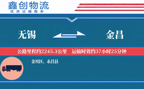 无锡到金昌物流公司