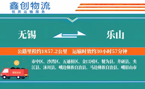 无锡到乐山物流公司