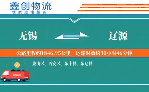 无锡到辽源物流公司