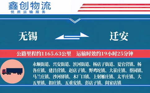 无锡到迁安物流公司