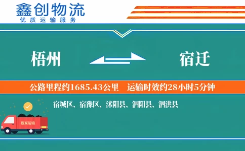 梧州到宿迁物流公司