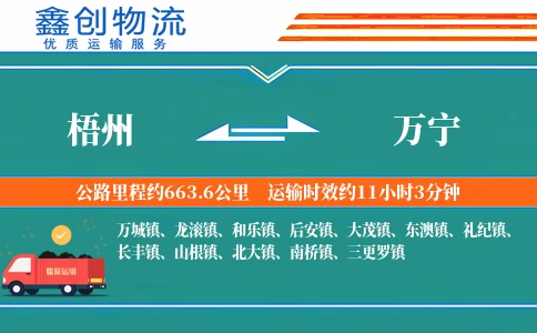 梧州到万宁物流公司