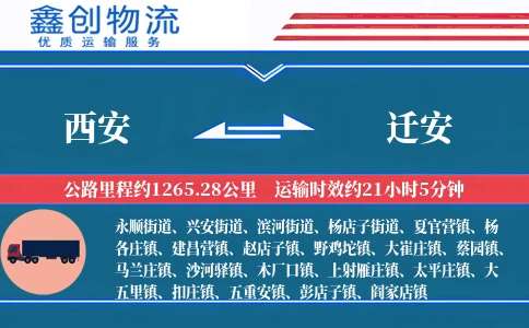 西安到迁安物流公司