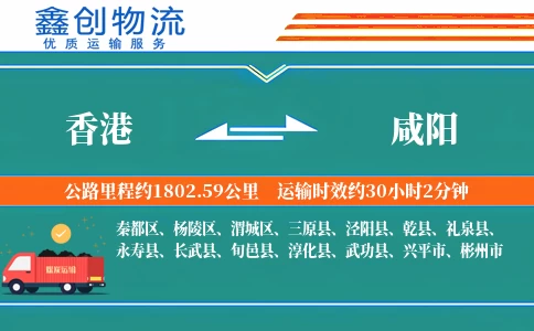 香港到咸阳物流公司