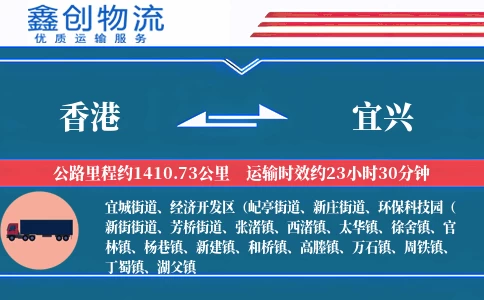 香港到宜兴物流公司