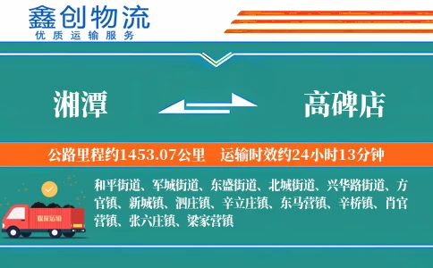 湘潭到高碑店物流公司