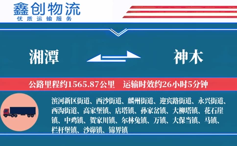 湘潭到神木物流公司