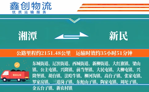 湘潭到新民物流公司