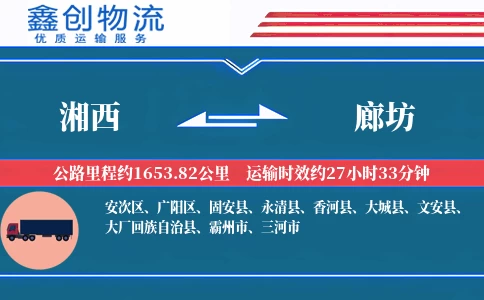 湘西到廊坊物流公司