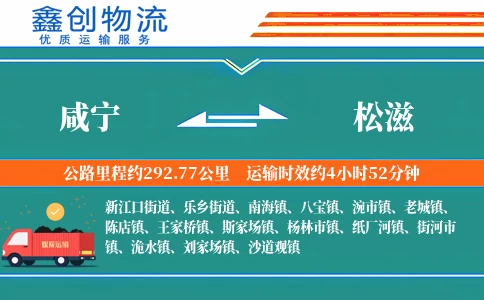 咸宁到松滋物流公司