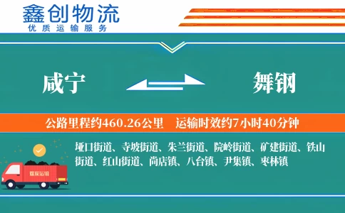 咸宁到舞钢物流公司