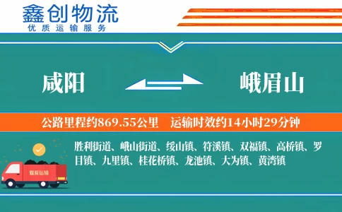 咸阳到峨眉山物流公司