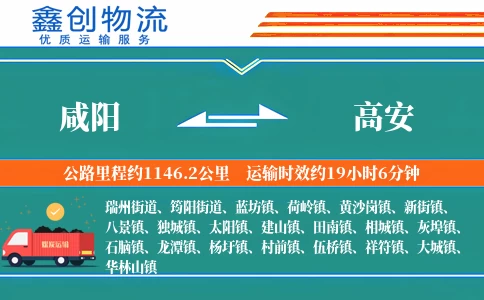 咸阳到高安物流公司