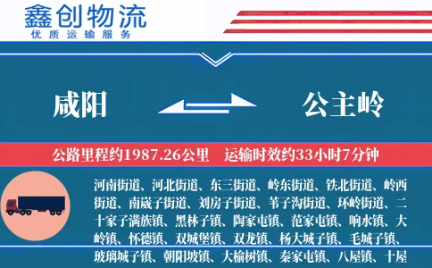 咸阳到公主岭物流公司