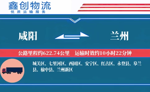 咸阳到兰州物流公司