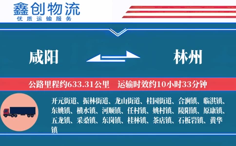 咸阳到林州物流公司