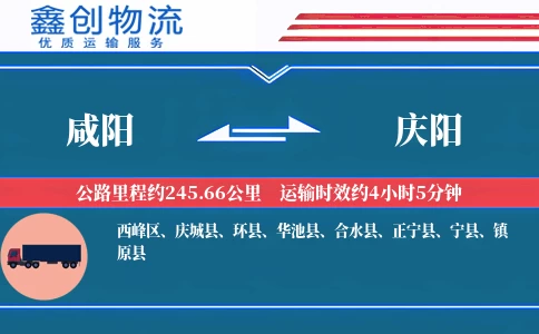 咸阳到庆阳物流公司