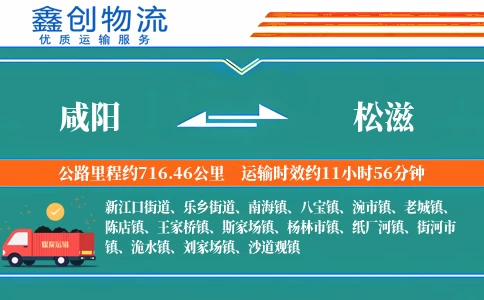 咸阳到松滋物流公司