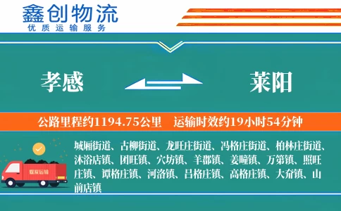 孝感到莱阳物流公司