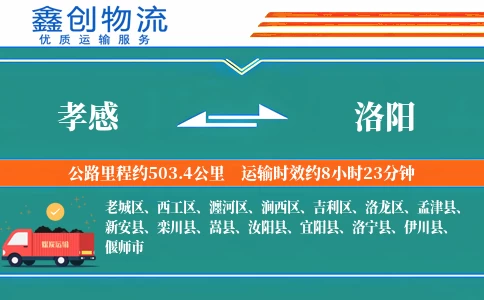 孝感到洛阳物流公司