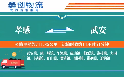 孝感到武安物流公司