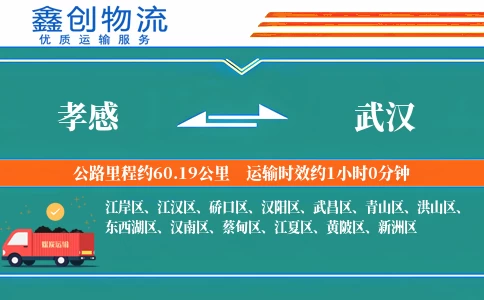 孝感到武汉物流公司