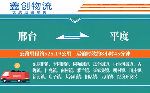 邢台到平度物流公司