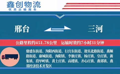 邢台到三河物流公司