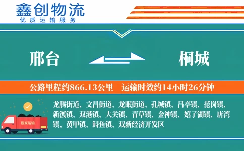 邢台到桐城物流公司