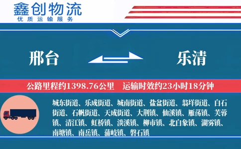 邢台到乐清物流公司