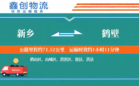 新乡到鹤壁物流公司