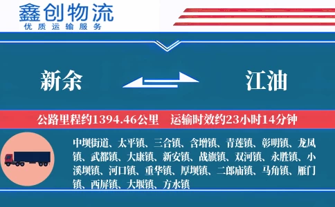 新余到江油物流公司