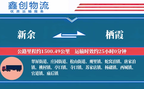 新余到栖霞物流公司